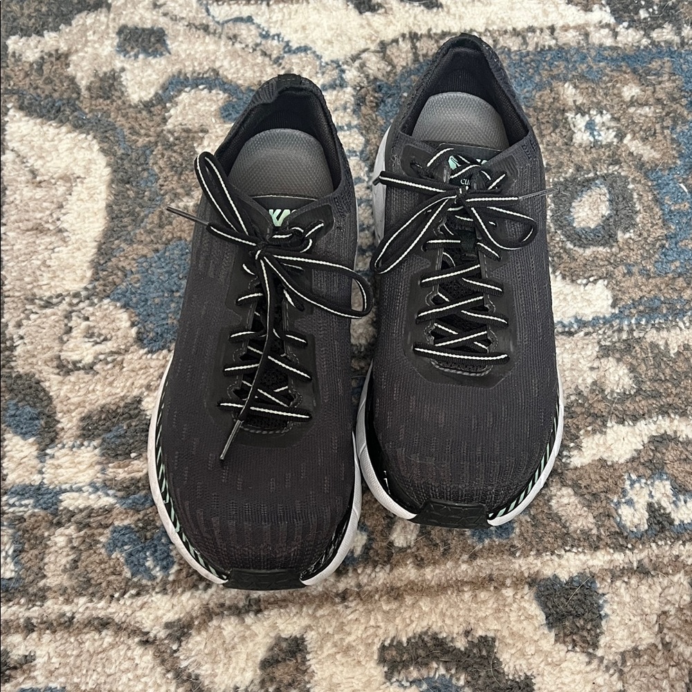 Hoka Black and White Women's Athletic Shoes